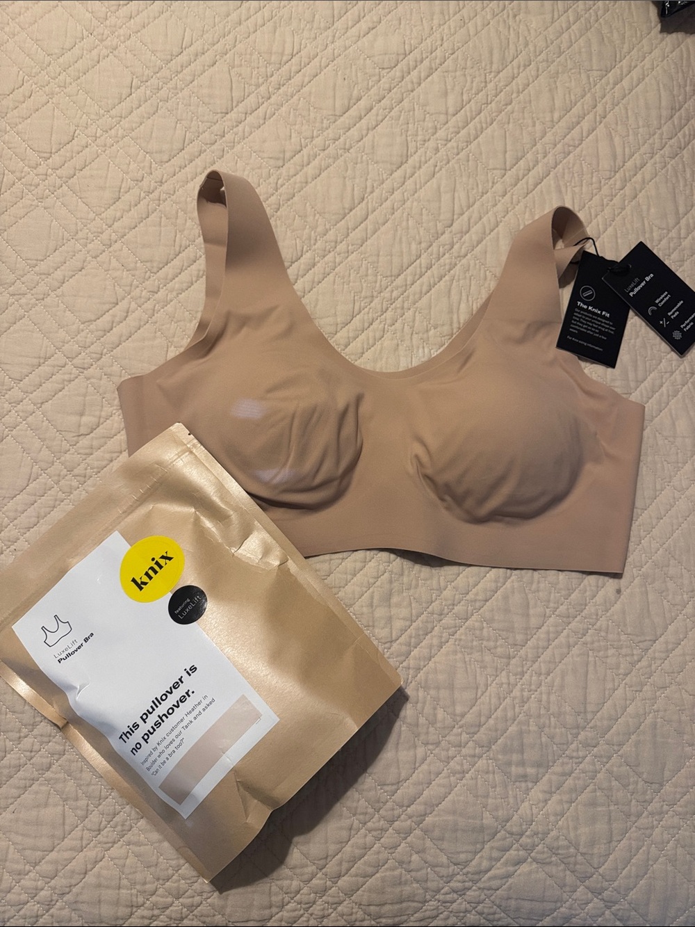 2 knix Pullover Wireless Bras - Nude - XL